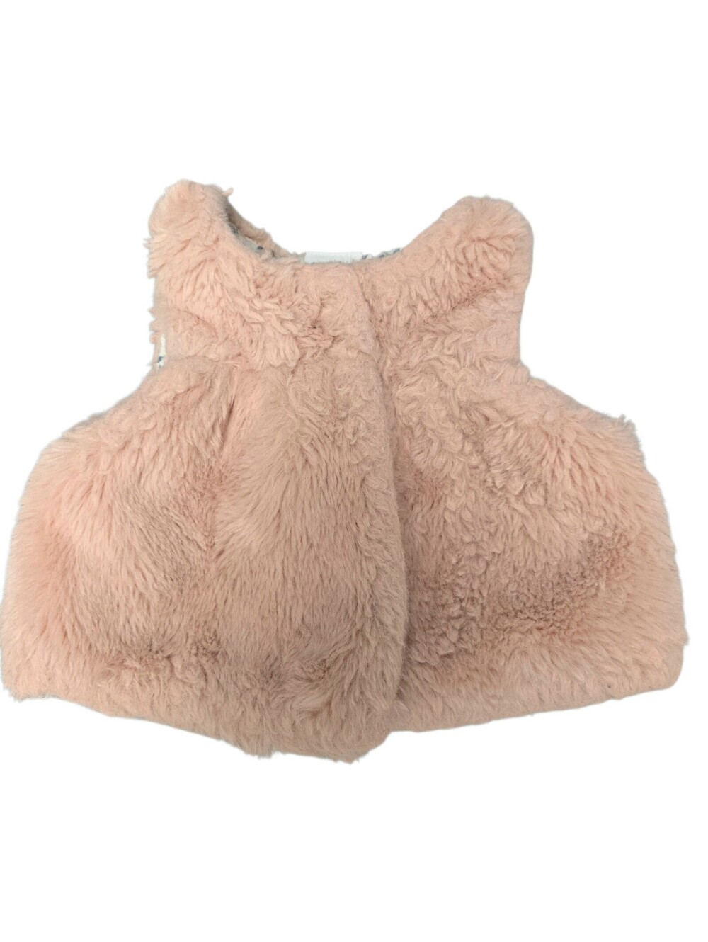 Cupcakes & Cashmere Baby Pink Faux Fur Vest 3–6M Floral Lining